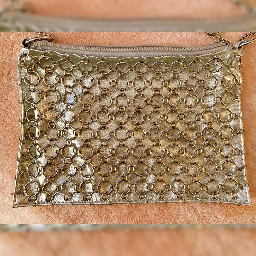 Chocolate NYC - Silver Metallic Chain Link Bag